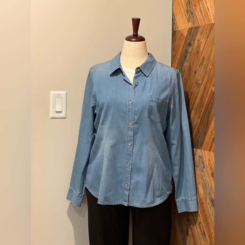 J.Jill Denim Button-Up Shirt LP